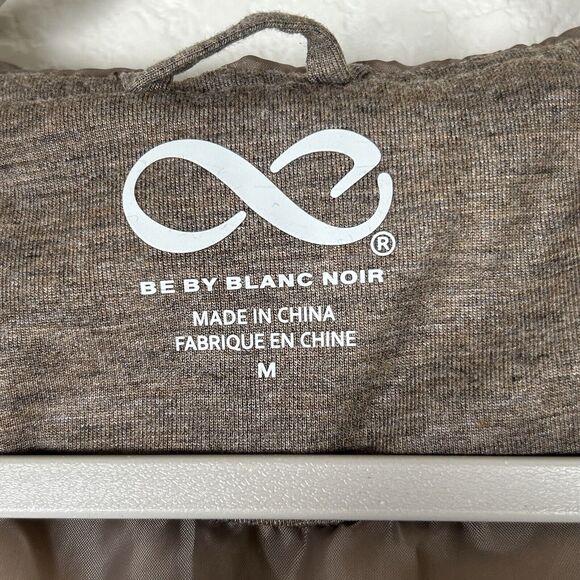 Be By Blanc Noir Vest Women’s Brown, Quilted Puffer Hooded Outdoor Vest Zip - Picture 6 of 9